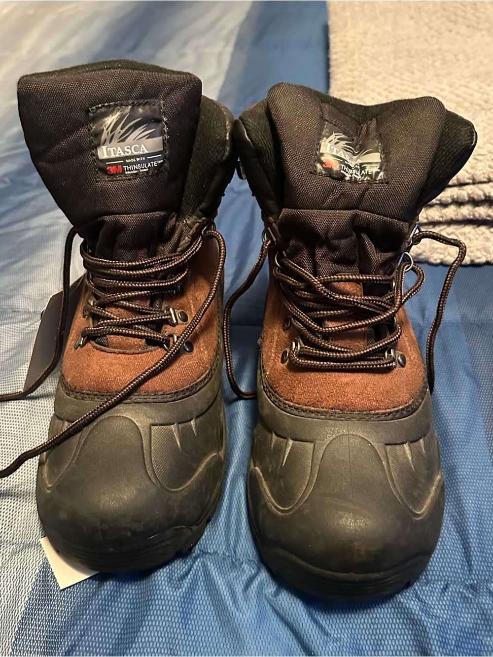 Itasca Brown and Black Men’s Insulated Winter Boots size 8 new